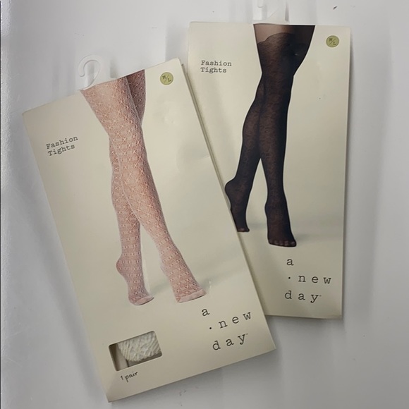 A new day fashion tights, 2 pairs M/L